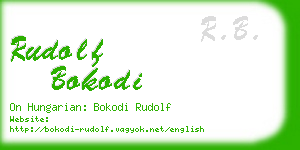 rudolf bokodi business card